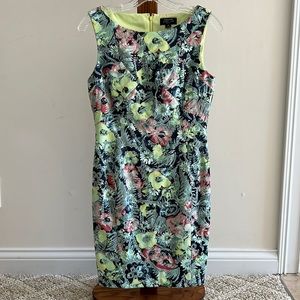 Tahari, Arthur S Levine petite floral, print sheath dress, size 4P